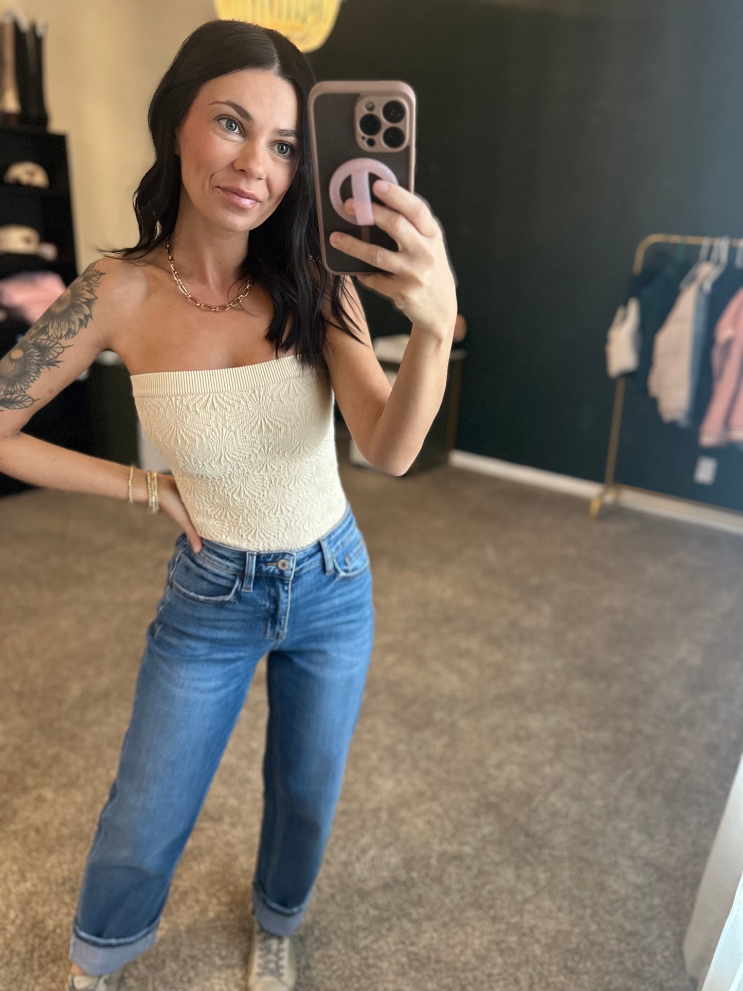 Seamless Textured Tube Top