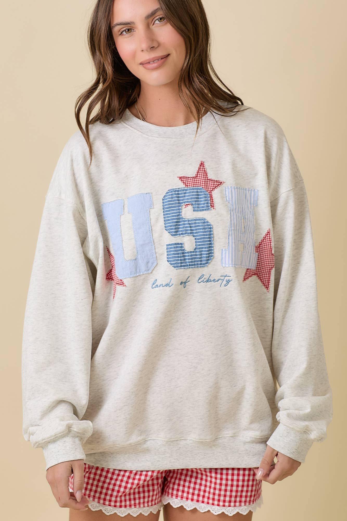 USA Patchwork Pullover
