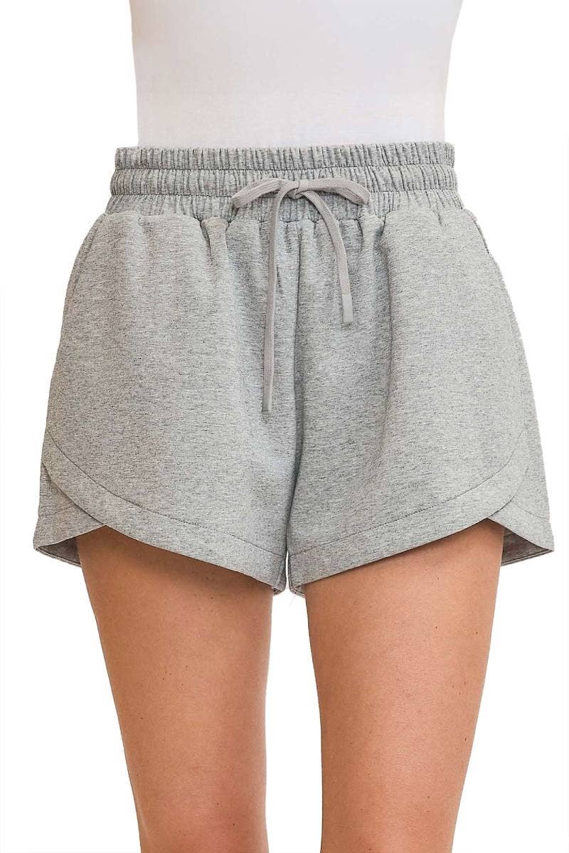 Criss Cross Hemline Luxeknit Sweatshorts