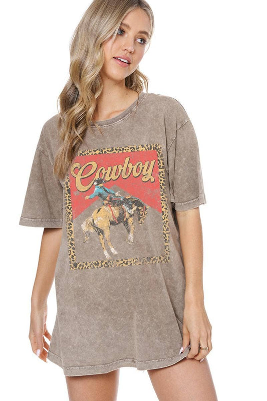 Cowboy Leopard Tee